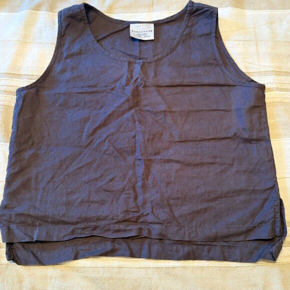 Parachute 100% Linen Tank Top – Grey, Size XS, Soft - Picture 1 of 3